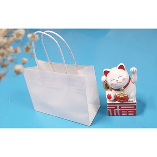 Combo 50 Túi giấy đựng mỹ phẩm KT02T - Trắng (KT: 14x18x8cm)