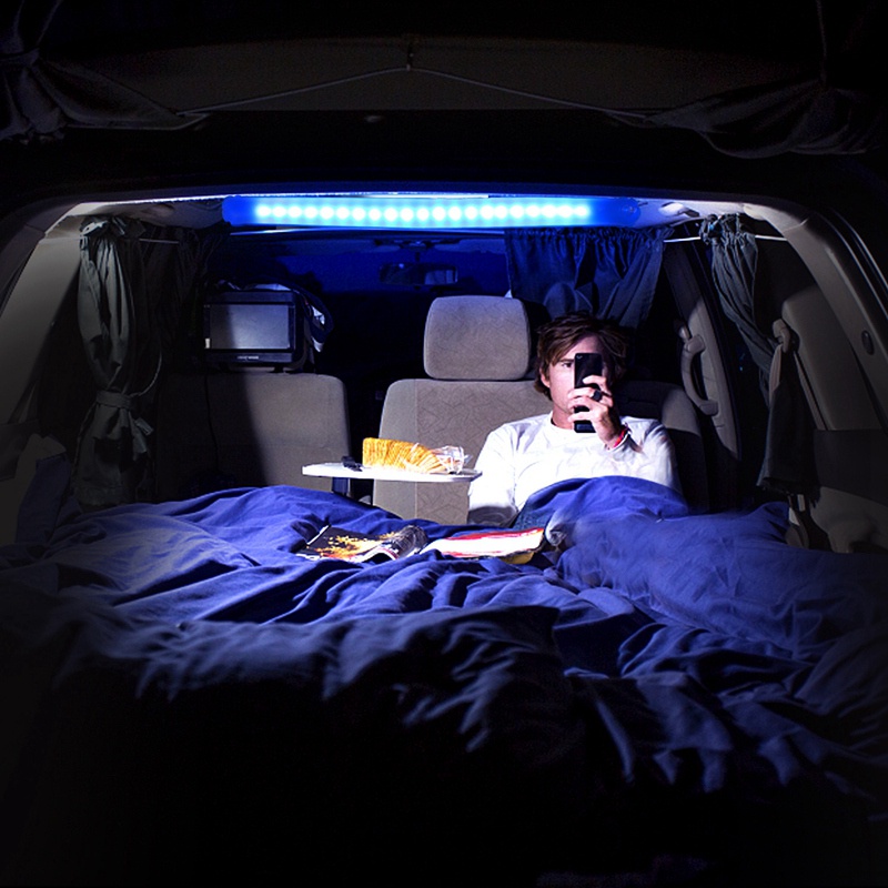 Đèn LED RGB Có Thể Gấp Lại Sạc Lại Bằng Cổng USB Dùng Đi Cắm Trại