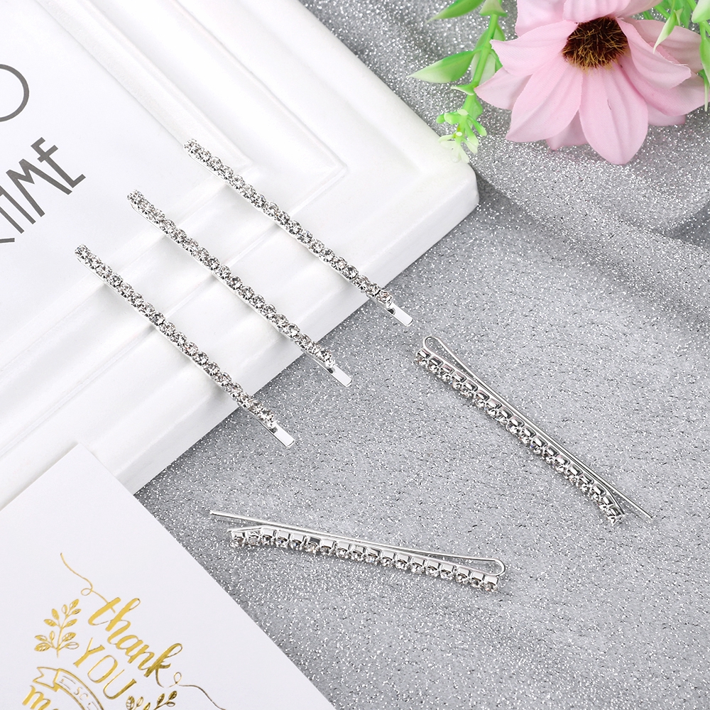 Kẹp tóc đính pha lê lấp lánh phong cách Hàn Quốc cho nữ