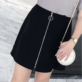 Chân váy khóa kéo giữa cho người béo mập