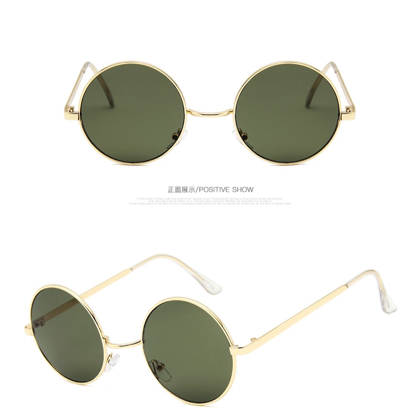 Kính mát gọng kim loại tròn cho nam nữ