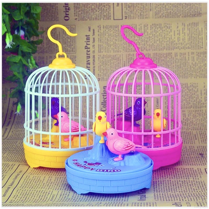 Đồ Chơi Lồng Chim Cảm Ứng Hót Líu Lo,Cử Động Phát Sáng Vui Nhộn