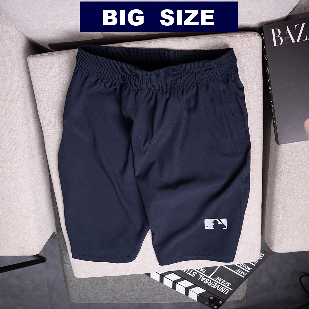 Quần Đùi Nam Big Size ZENOMA, Quần Short Cho Người Mập 75-105kg Vải Gió Dù Thể Thao Co Dãn Mát-D168