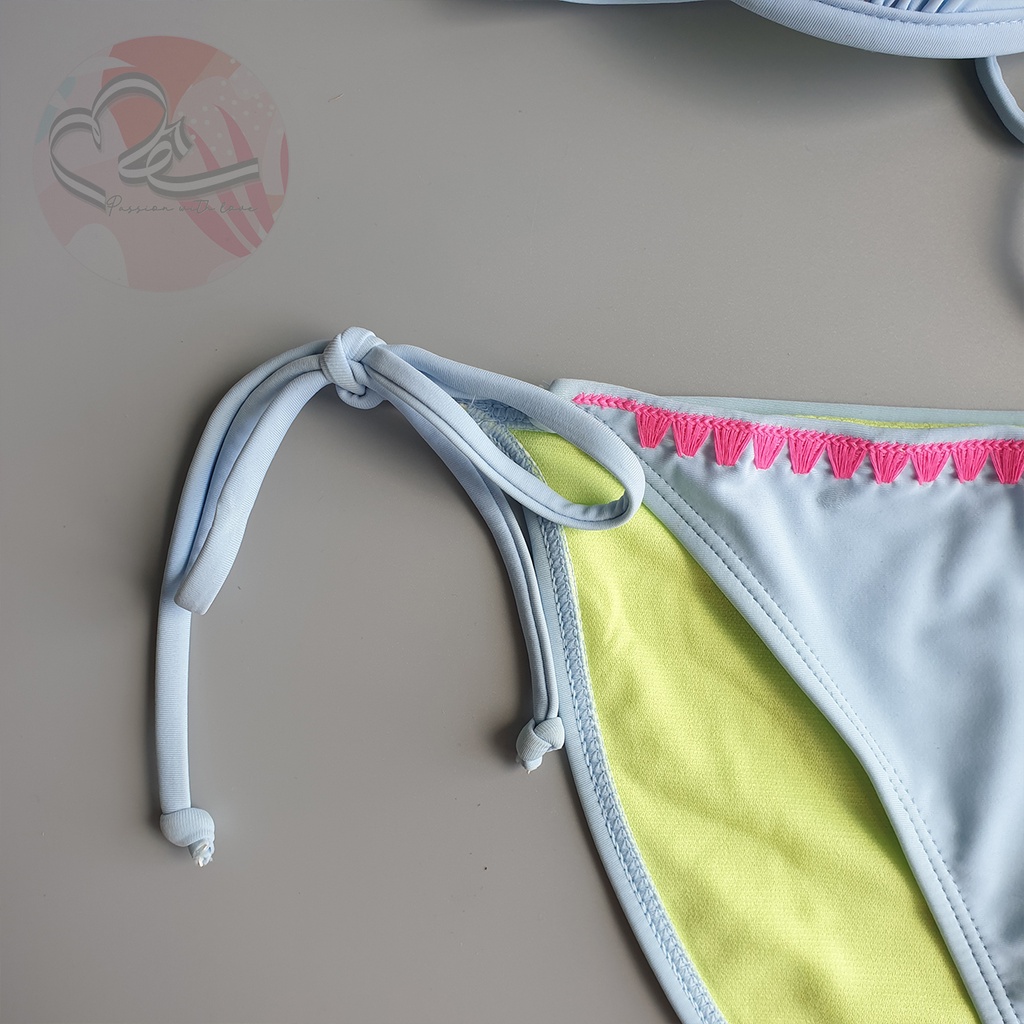 Bộ bơi hai mảnh Ru 21 họa tiết boho đẩy ngực rất tốt xuất khẩu Mỹ
