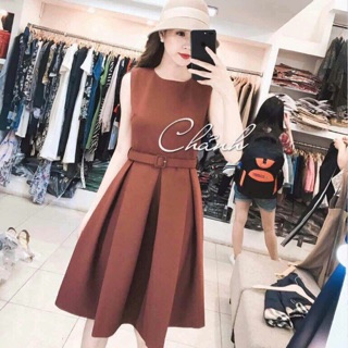 ĐẦM xòe sát nách tùng xếp li siêu cute