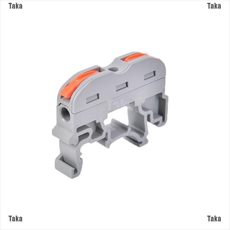 Taka 5Pcs PCT-211 Rail Type Quick Connection Terminal Press Connector Wire Connector