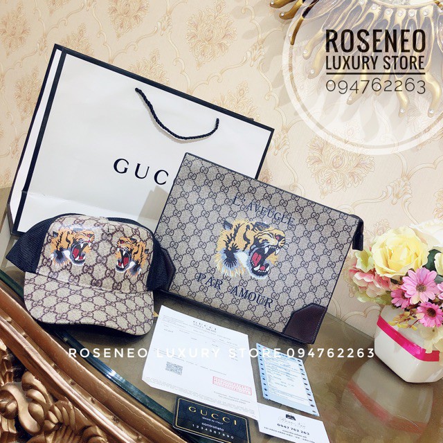 VÍ CLUTCH CẦM TAY GUCCI SUPER VIP ‼️ fullbox , túi vải , card, bill