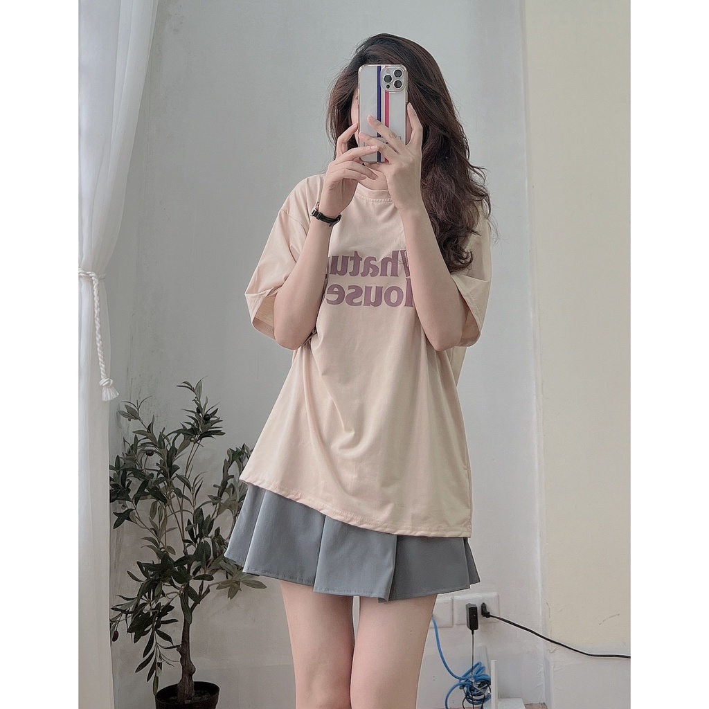 Áo Thun Whatup Form Rộng PEONYB Unisex [FREESHIP]  Phông tay lỡ nữ in chữ vintage đẹp, pull cộc 3158 cá tính Ulzzang