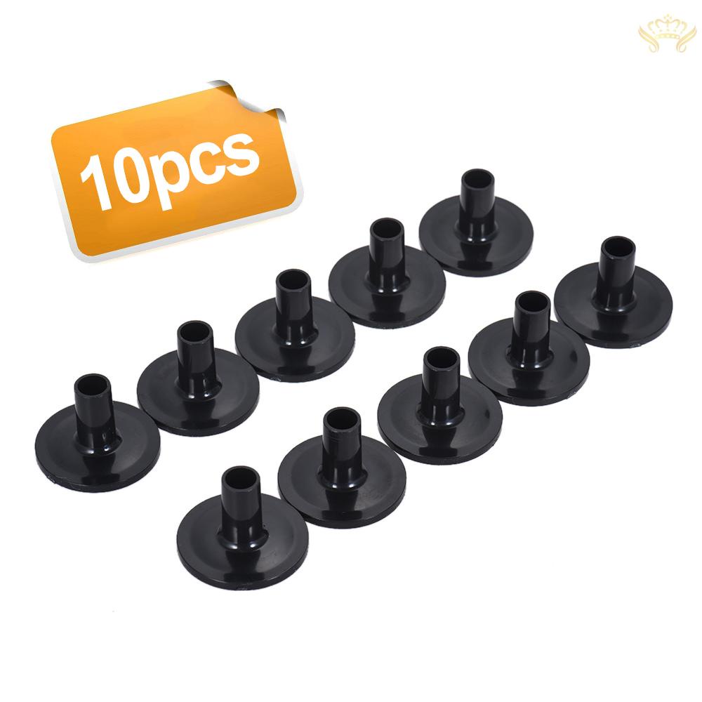 Bộ 10 Vỏ Bọc Trống Cymbal Bằng Nhựa Màu Đen Thay Thế Tiện Dụng