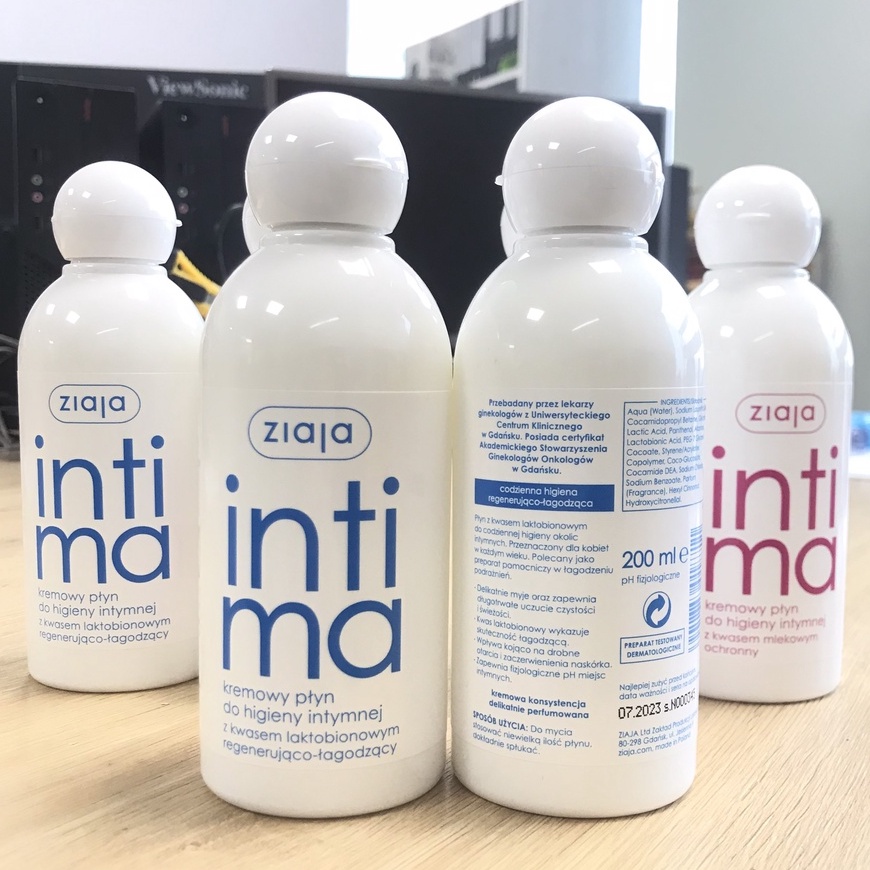 Dung dịch vệ sinh phụ nữ Intima ZIAJA 200ml nước rửa vùng kín