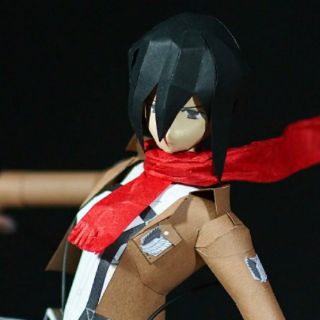 Mô hình giấy anime [Attack on Titan] Mikasa Ackerman