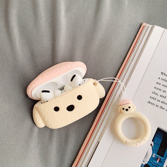 [CÓ QUAY VIDEO] Ốp bảo vệ tai nghe Airpods 1 2, Airpods Pro Silicon Case hình Teddy siêu xinh xắn