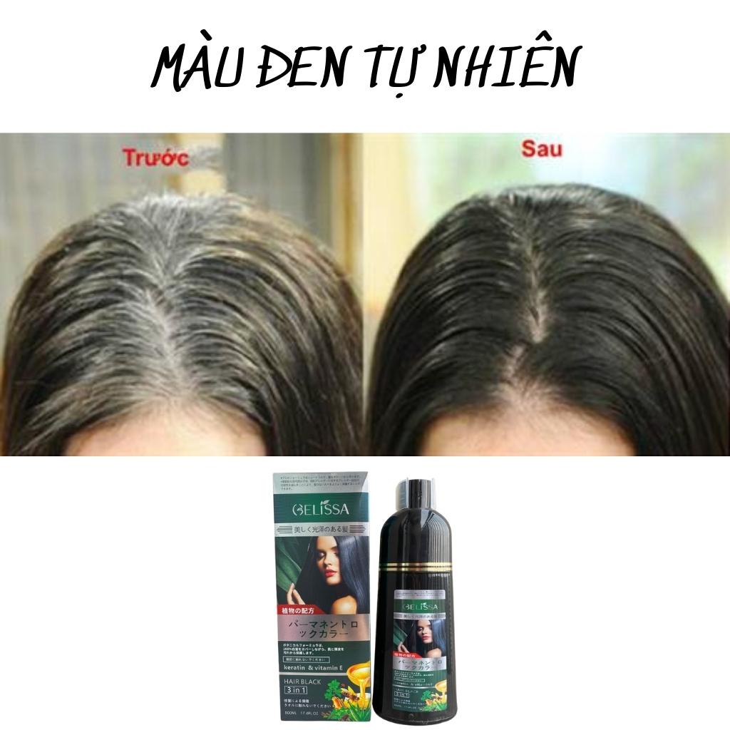 Dầu Gội Phủ Bạc Gelissa Nhật Bản 500ml Thảo Dược Gội Là Đen Chăm Sóc Tóc Tại Nhà  AME SHOP