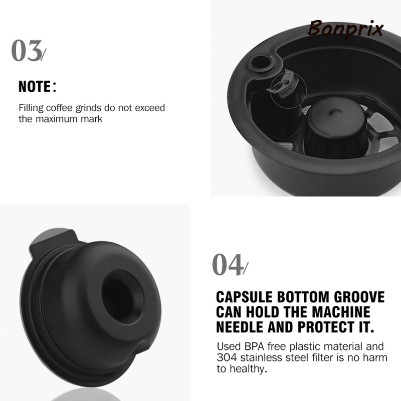 [Home & Living]2x Reusable Coffee Capsule Cap for Bosch Capsules for 180 Ml Machine