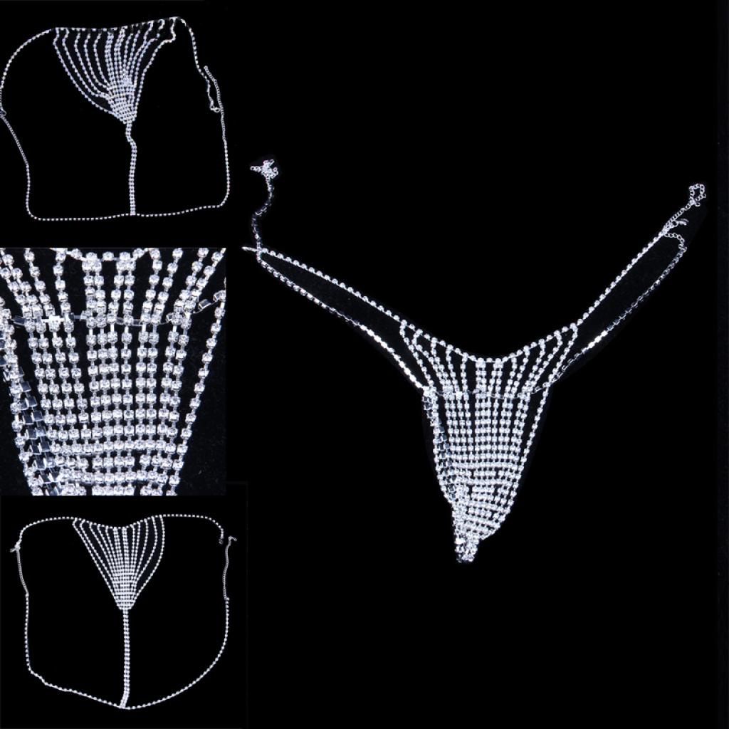 Dây Đeo Cơ Thể Trang Sức Dây Xích Tròn Đính Đá Pha Lê Quyến Rũ