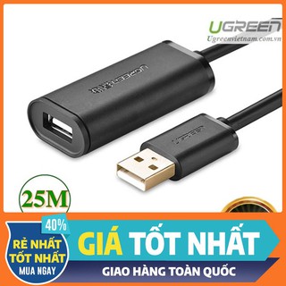 Cáp USB nối dài 25m có chíp khuếch đại chính hãng Ugreen 10325