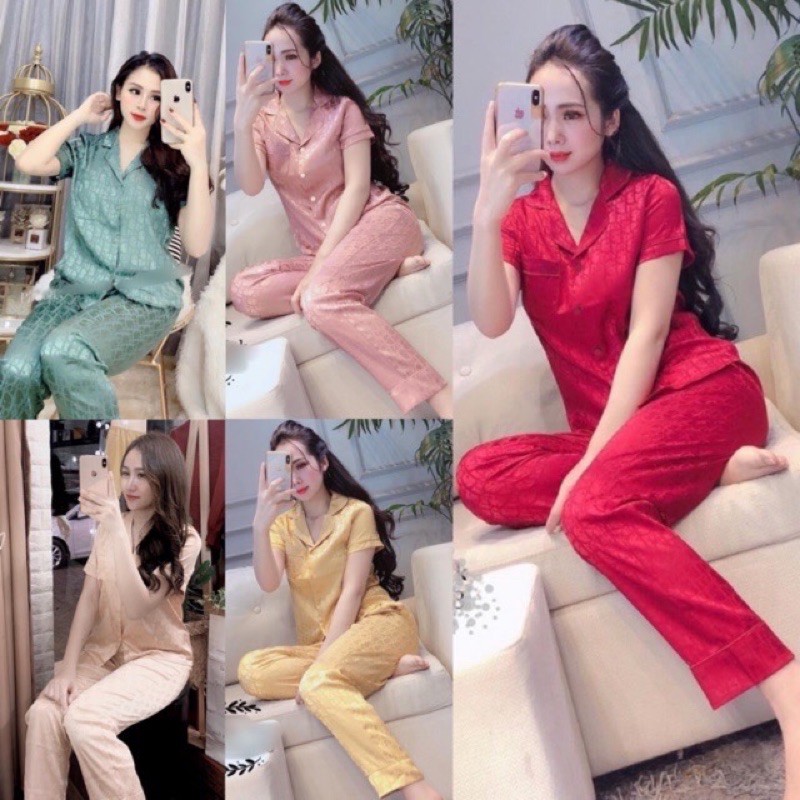 Bộ lụa gấm áo cộc quần dài