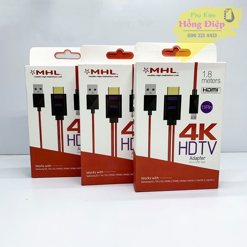 Cáp HDMI Cho Iphone và Android (MHL HDMI TO Lightning , Micro Usb)