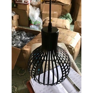 Đèn thả sắt tròn phi D220 cao h280mm đèn thả trang trí lồng chim