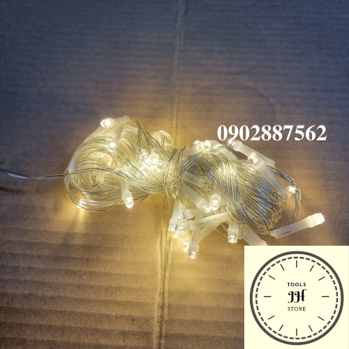 dây đèn led không chớp nháy xài điện 8M 40 bóng Bóng Đèn Đom Đóm Fairy Light Trang Trí Quấn Cây Đào Quất Sân Vườn Noel