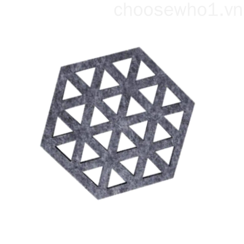 Tấm lót ly hình tam giác bằng vải nỉ thấm hút tốt tiện dụng cho gia đình