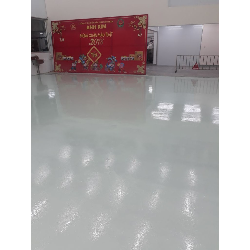 ( Bb221 ) Sơn Lót Epoxy Hai Thành Phần Cadin màu Trong Suốt cho nền nhà xưởng - Bộ 1kg ( Linhnam_SPA )