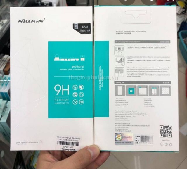 Kính cường lực Nillkin Amazing 9H cho Samsung A8 2018 chính hãng