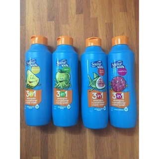 Tắm- gội đầu- xả sauve kid 3 in 1  với nhiều mùi trái cây giúp bé thích thú khi tắm
