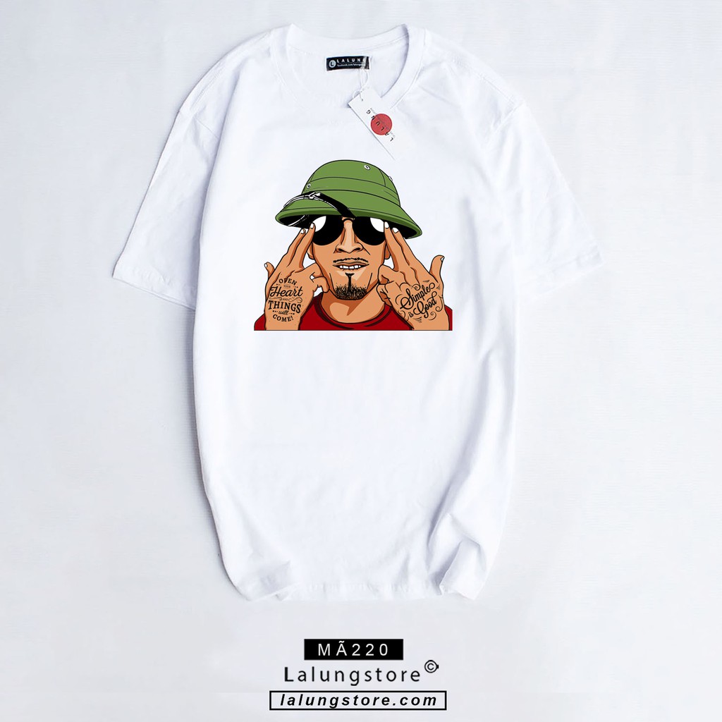 Áo thun thanh niên mũ cối phong cách xe ôm