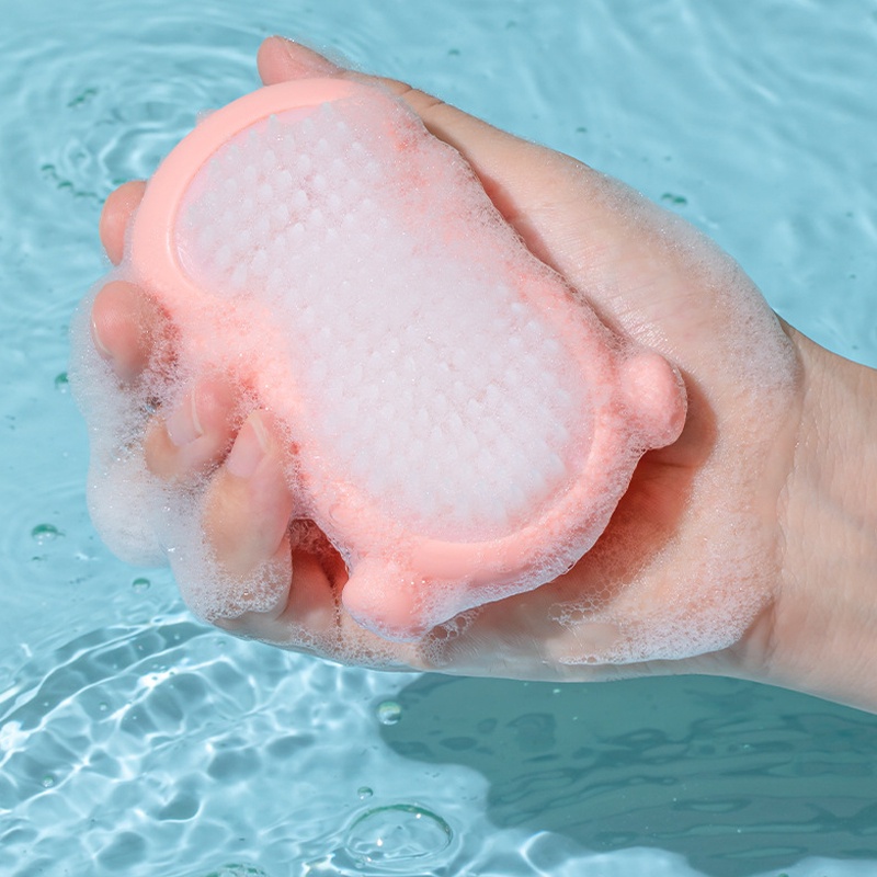Lược Silicon Tắm Gội Massage Cho Bé Hình Con Hà Mã Siêu Đáng Yêu