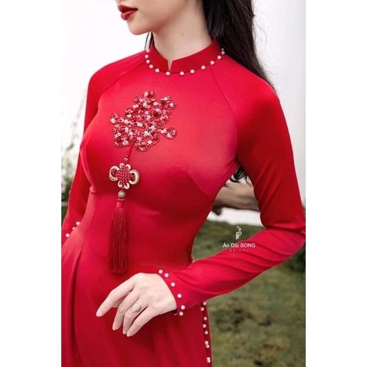Áo dài cưới, áo cô dâu BÍCH THÊU ÁO DÀI BT003