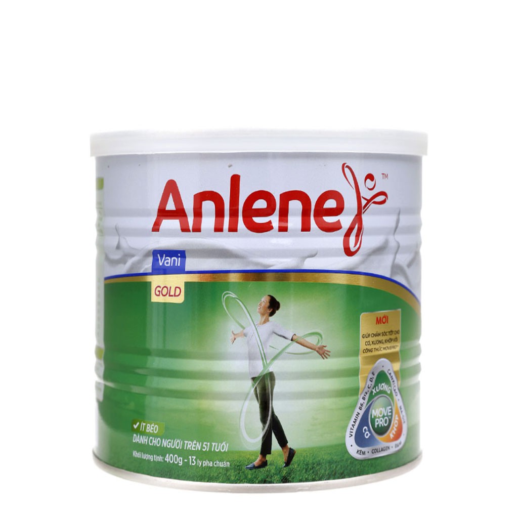 [CHÍNH HÃNG] Sữa Bột Anlene Gold MovePro Hương Vani Hộp 400g (Dành cho người trên 40 tuổi trở lên )