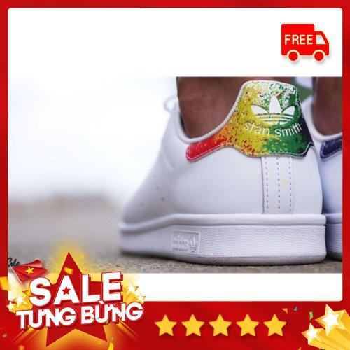 Giày Thể Thao stansmith gót vảy sơn ( tặng móc khóa giày+video +ảnh thật ) - Hàng có sẵn + Fullbox