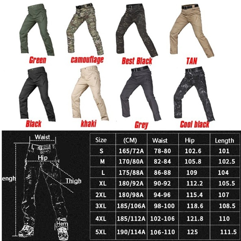 Quần dài nhiều túi chống thấm nước nhanh khô phong cách năng động dành cho nam