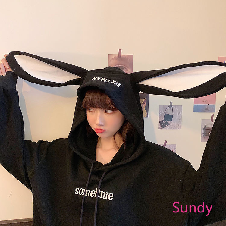 Áo Hoodie Tai Thỏ Form Rộng Thời Trang Năng Động Cho Nữ | BigBuy360 - bigbuy360.vn