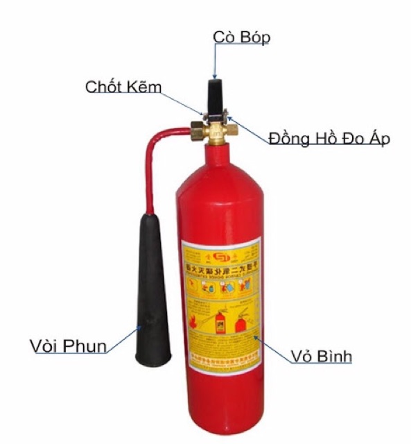 Bình chữa cháy 3kg khí CO2 MT3