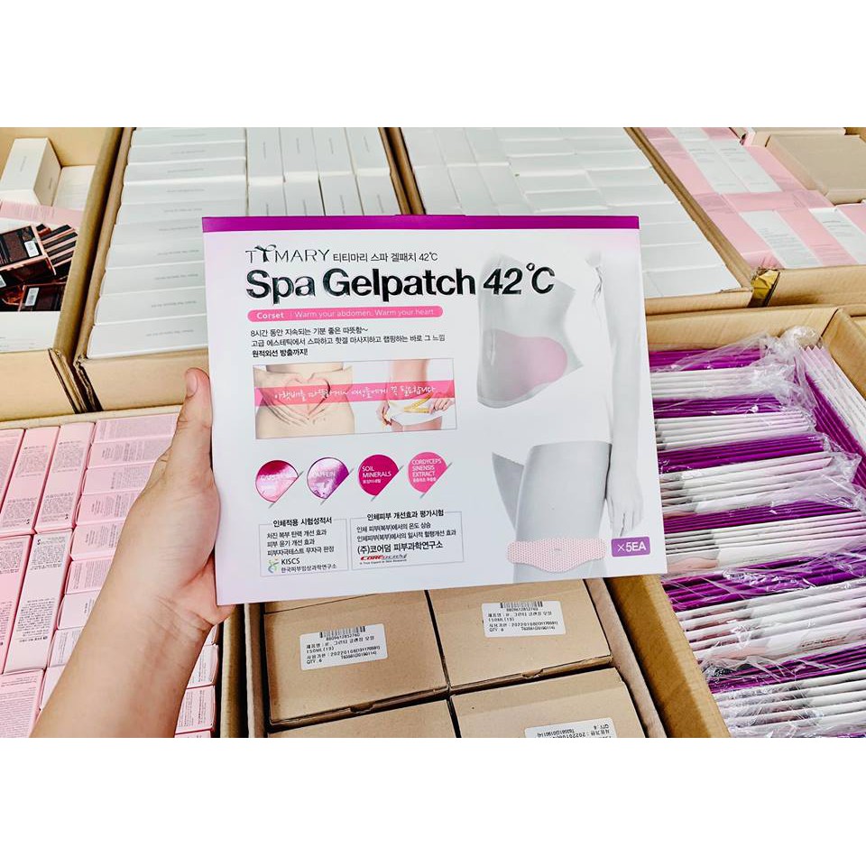 Miếng Dán Tan Mỡ Bụng Ttmary Dán Bụng Spa Gelpatch 42 Độ (Sét 5 Miếng)