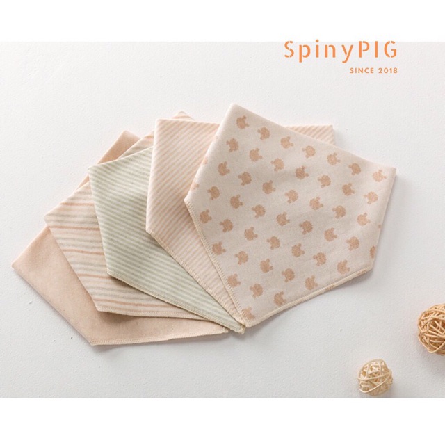 Set 10 yếm tam giác cotton 2 lớp siêu mềm cho bé