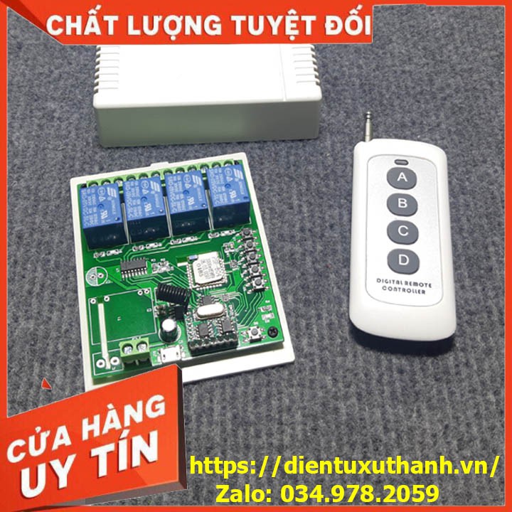 Bộ điều khiển qua điện thoại 4 kênh ewelink