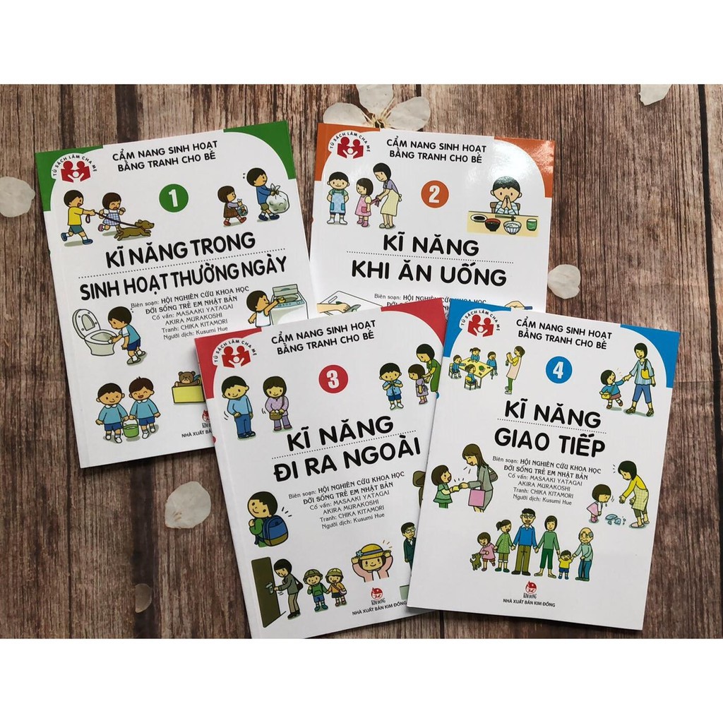 Sách Kỹ Năng - Cẩm Nang Sinh Hoạt Bằng Tranh Cho Bé ( Bộ 4 Cuốn) | BigBuy360 - bigbuy360.vn