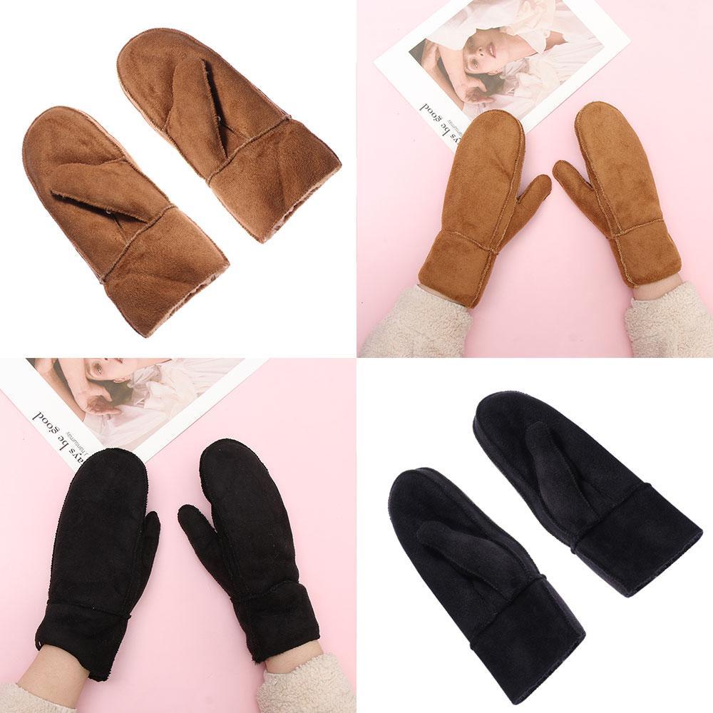 Găng Tay Da Cừu Giả Dày Dặn Bảo Vệ Toàn Diện Cho Nam Nữ