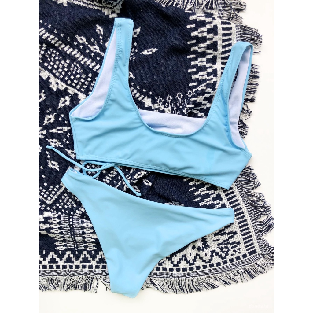 DUNEA Bikini 2 Mảnh Màu Trơn Gợi Cảm