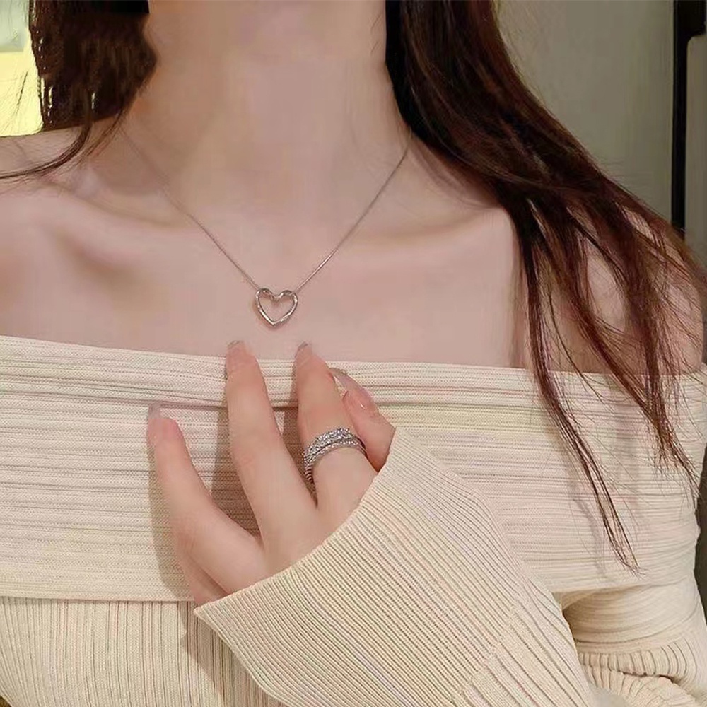 iF YOU Vòng cổ   mặt trái tim phong cách Hàn Quốc cho nữ