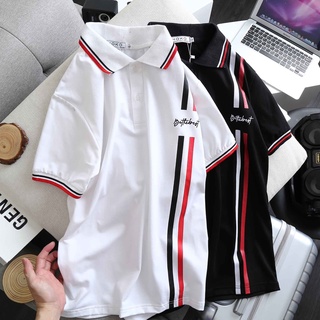 Áo polo nam, áo thun nam, áo cổ trụ nam, áo cổ bẻ nam in sọc trắng đen cotton xịn mẫu mới