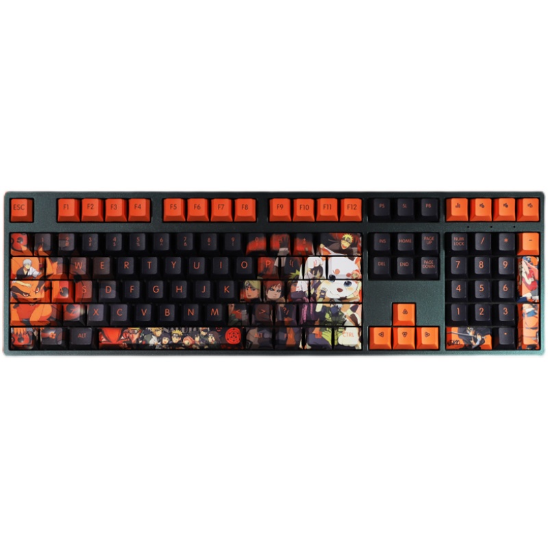 Naruto Keycaps Cherry Hồ sơ Anime Hatake Kakashi Naruto PBT Thuốc nhuộm thăng hoa Bàn phím cơ Keycaps