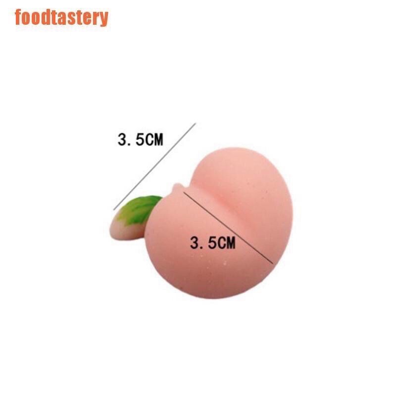 Bộ 2 Đồ Chơi Bóp Nén Bằng Silicon Mềm Hình Mông Quả Đào Dễ Thương
