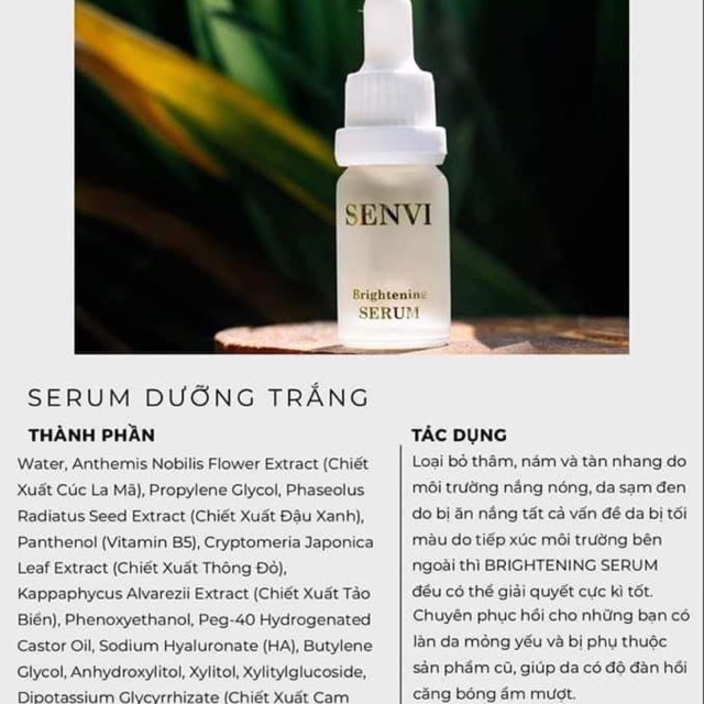 Serum dưỡng trắng da SENVI