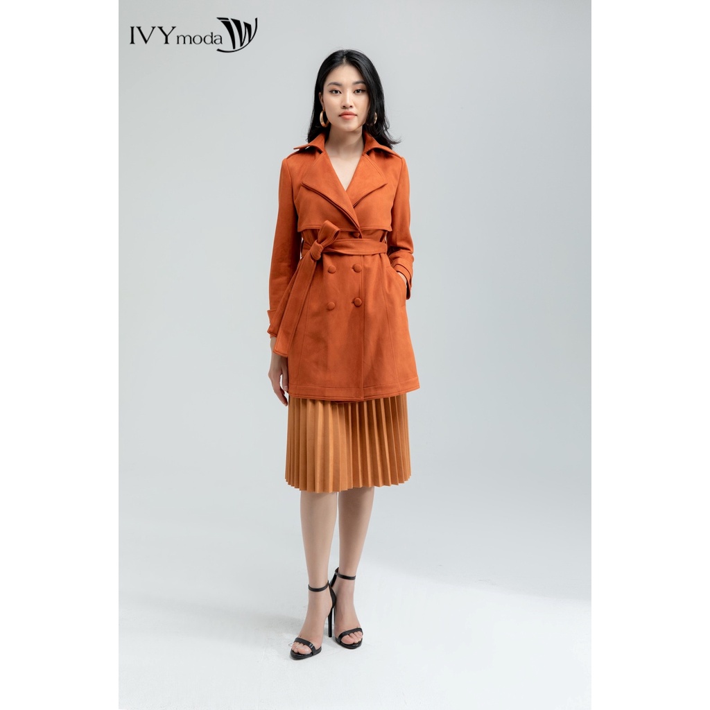 Áo khoác nữ da lộn IVY moda MS 77C6018