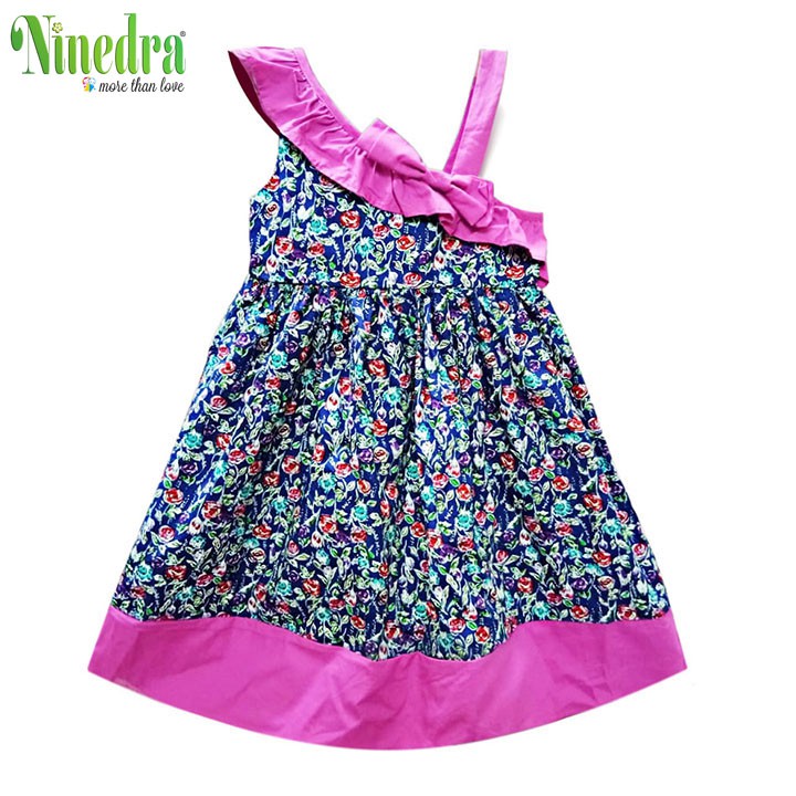 Đầm kate lệch vai cho bé gái size từ 8-20kg - Ninedra