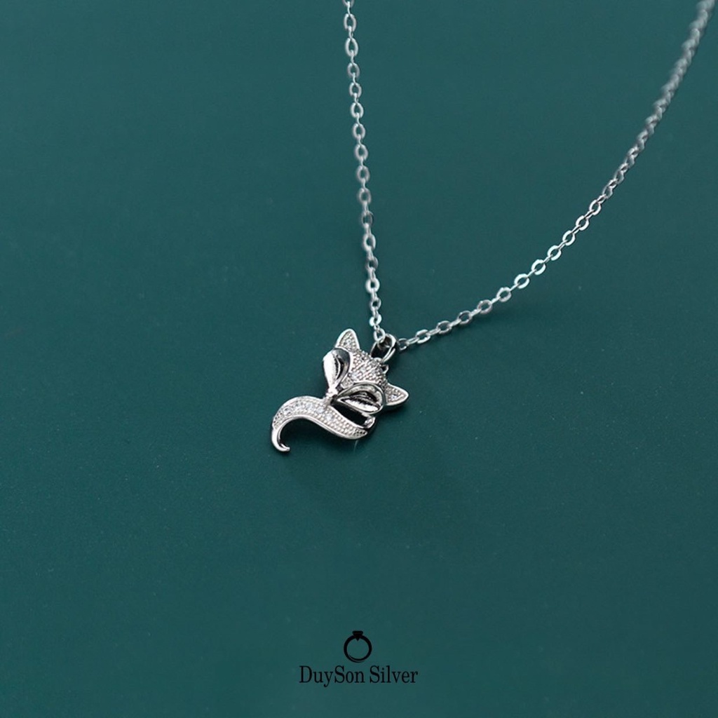 Dây chuyền hồ ly bạc Ý 925 mạ vàng cao cấp Vòng cổ nữ tình duyên, may mắn DUYSON SILVER [DCXK21]